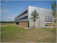 Das neue Bürogebäude des Spitzentechnologieclusters "Energieeffiziente Produkt- und Prozessinnovationen in der Produktionstechnik" (eniPROD)